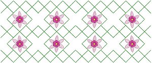 Combined pattern embroidery design