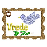 Groot vrede borduurontwerp