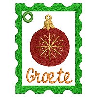 Groot groete borduurontwerp met lussie