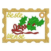 Groot beste wense borduurontwerp met lussie
