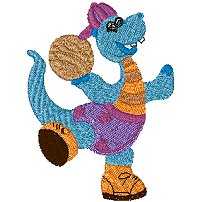 Dragon playing base ball
