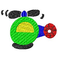 Helicopter embroidery design