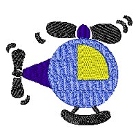Helicopter embroidery design