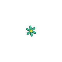 Embroidery design of a small green flower
