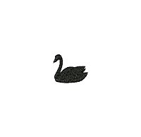 Embroidery design of a swan.