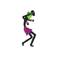 Ethnic embroidery design of a dancing women.