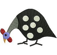 Guinea fowl embroidery design no 2.