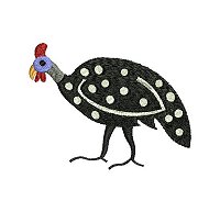 Guinea fowl embroidery design no 8 small.