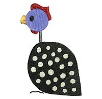 Guinea fowl embroidery design no 10.