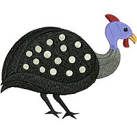 IGuinea fowl embroidery design no 12.