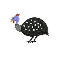 Guinea fowl embroidery design no 12 small.