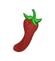 Red pepper embroidery design.