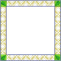 Embroidery design of a frame.