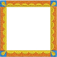 Embroidery design of a frame.