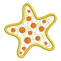 Embroidery design of a sea star.