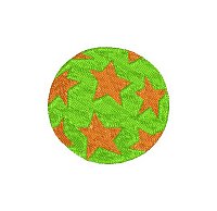 Image of a green ball embroidery design.