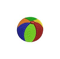 Image of a beach ball embroidery design