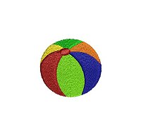 Beach ball embroidery design.