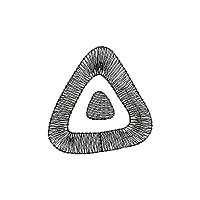 Triangular ethnic pattern embroidery design.