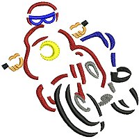 Embroidery design of a motorcycle racer.jpg