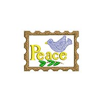Peace embroidery design without a tag