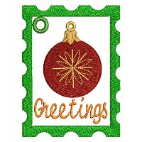 Large greetings embroidery design.