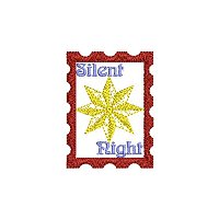Silent night embroidery design without a tag.