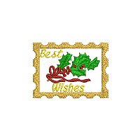 Best wishes embroidery design without a tag