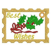 Large "Best wishes" embroidery design.