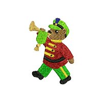 Embroidery design of a christmas bear