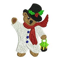 brEmbroidery design of a christmas bear