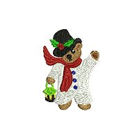 Embroidery design of a christmas bear