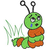 Design of a worm with a tear in one eye